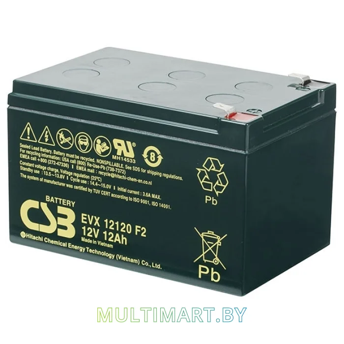 Аккумулятор для ИБП CSB EVX12120 F2 (12В/12 А·ч)